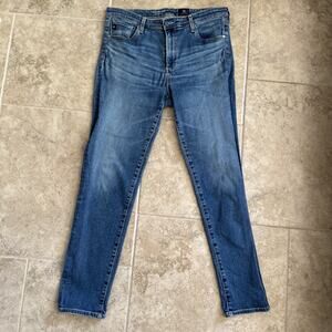 AG Adriano Goldschmied Jeans Womens Blue The Stevie Slim Straight Ankle Denim